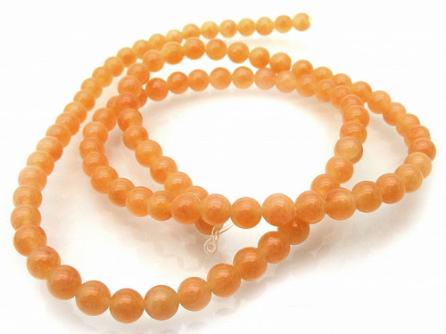 4mm Peach Quartz Round Beads 15.5" natural [4a10]