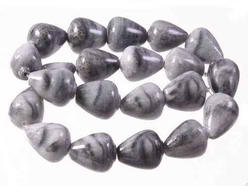 14x18mm Zebra Jasper Teardrop Beads 15.5" natural [wa131]