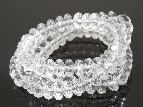 8x6mm Crystal Faceted Rondelle Beads 15.5" synthetic [sc3a5]