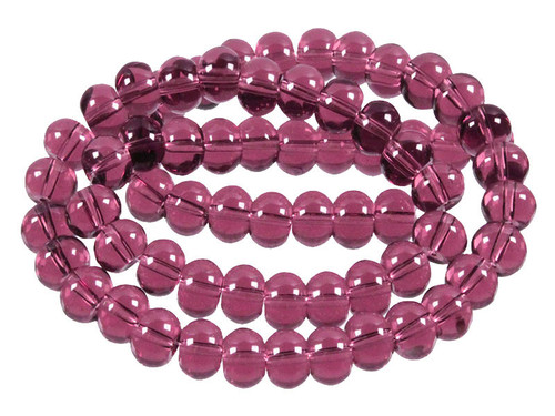 8mm Amethyst Abacus Beads 15.5" synthetic [u76a6]