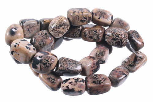 12x15mm Dalmatian Jasper Jasper Nugget Beads 15.5" natural [w225]