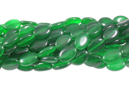 13x18mm Green Jade Oval Beads 15.5" natural [s7b70-13]