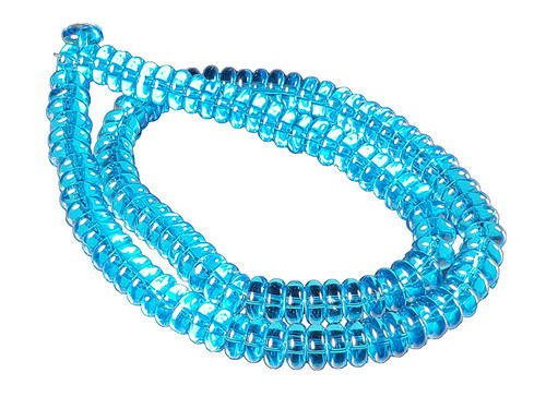 8mm Aquamarine Rondelle Beads 15.5" synthetic [u90a34]