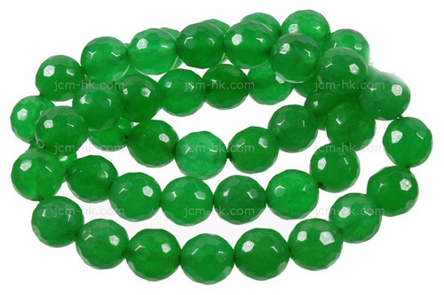12mm Malachite Jade Faceted Round Beads 15.5" dyed [c12b77]