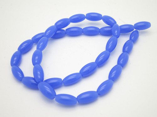 6x12mm Chalcedony Rice Beads 15.5" synthetic [u73a65]