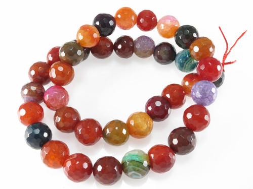 10mm Fire Agate Mix Color Round Beads 15.5" dyed [c10fx]