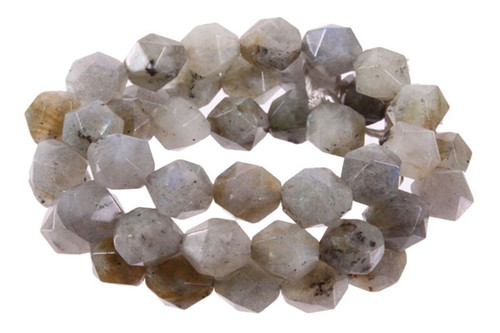 8mm Labradorite Hexagon Faceted Beads 15.5" natural [h23o]