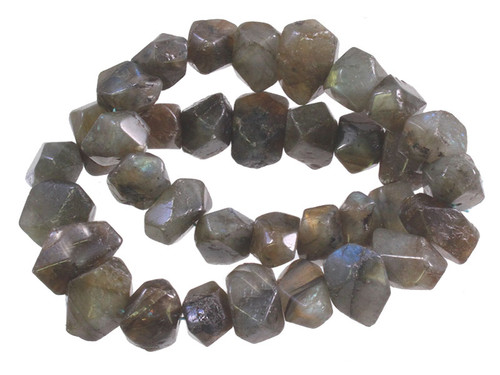 18-20mm Labradorite Faceted Nugget Beads 15.5" natural [h25c]
