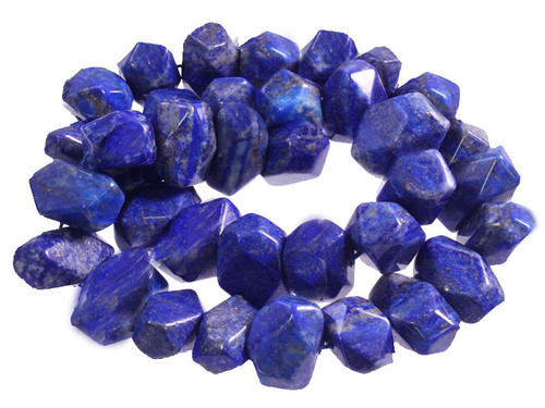 18-20mm Lapis Lazuli Faceted Nugget Beads 15.5" natural [h25l]