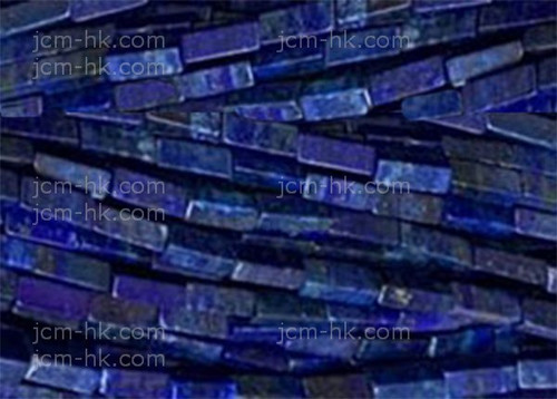 4x13mm Lapis Lazuli Cube Beads 15.5" dyed [h2m3]