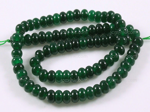 6mm Malachite Jade Rondelle Beads 15.5" dyed [h3b77-6]