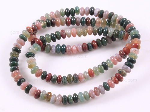 6mm Blood Agate Rondelle Beads 15.5" natural [h3d1-6]