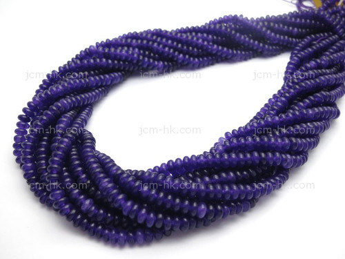 4mm Amethyst Rondelle Beads 15.5" natural [h3d11-4]