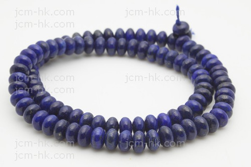 4mm Lapis Lazuli Rondelle Beads 15.5" dyed [h3m3-4]