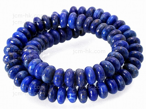 8mm Lapis Lazuli Rondelle Beads 15.5" dyed [h3m3-8]