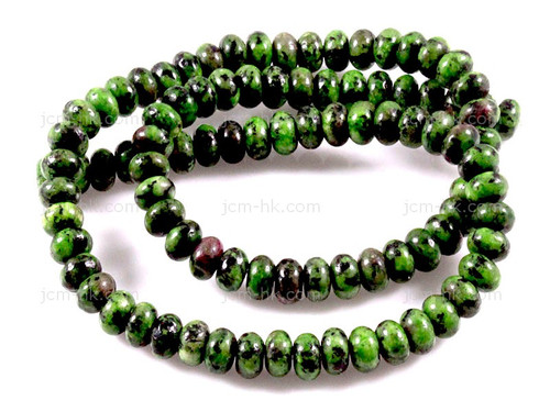 4mm Ruby Zoisite Rondelle Beads 15.5" dyed [h3r1-4]