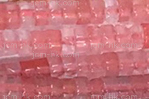 4mm Cherry Quartz Heishi Beads 15.5" synthetic [h4a41-4]