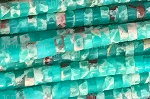 4mm Aqua Sea Sediment Heishi Beads 15.5" dyed [h4r55a-4]