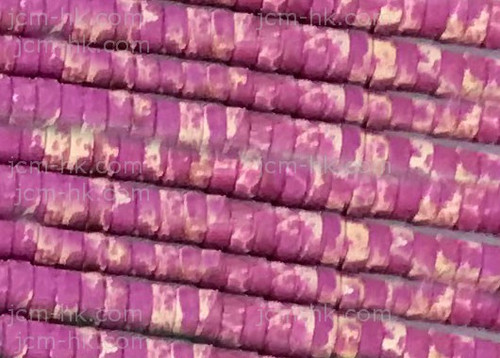 4mm Purple Sea Sediment Heishi Beads 15.5" dyed [h4r55p-4]