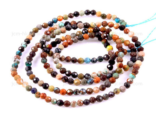 2mm Mix Quartz Faceted Round Beads 15.5" dyed [h5x1-2]