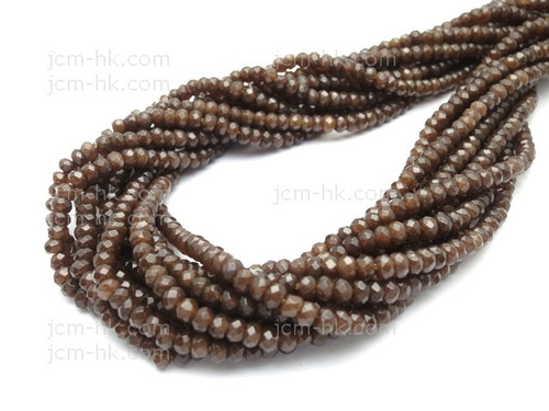 4mm Plum Quartz Faceted Rondelle Beads 15.5" natural [h6b66-4]