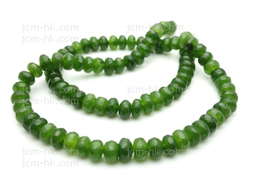 6mm BC Color Jade Faceted Rondelle Beads 15.5" dyed [h6c48-6]