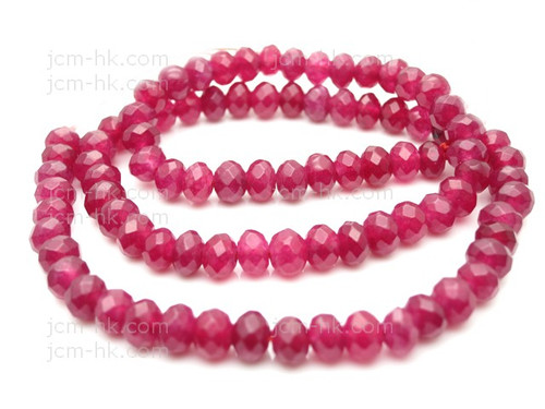 8mm Garnet Faceted Rondelle Beads 15.5" dyed [h6g1-8]