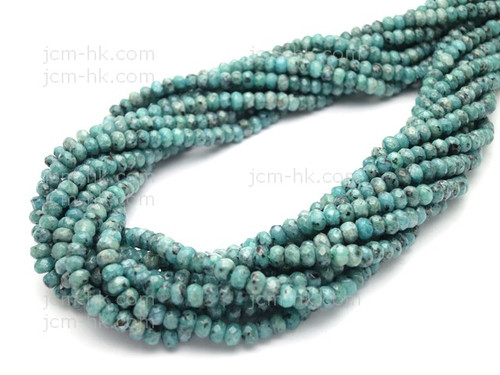6mm China Ruby Zoisite Faceted Rondelle Beads 15.5" dyed [h6r1-6]