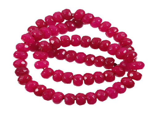 8mm Garnet Faceted Rondelle Beads 15.5" dyed [sc3g1]
