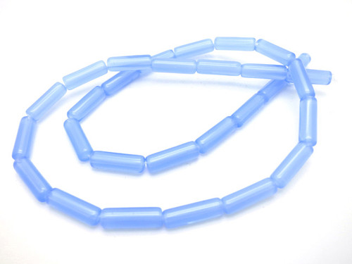 4x13mm Aqua Quartz Tube Beads 15.5" synthetic [u78a70]