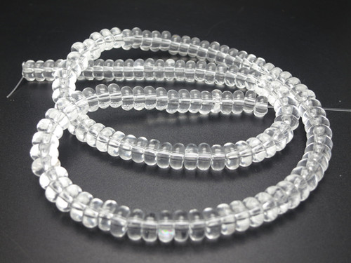 6mm Crystal Rondelle Beads 15.5" synthetic [u93a5]