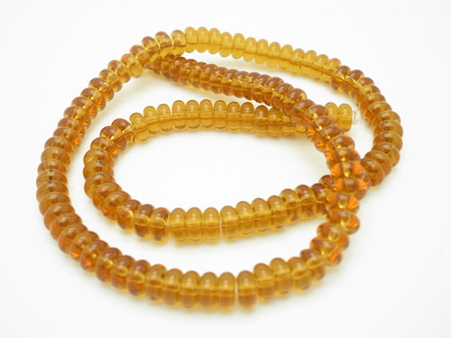 6mm Topaz Rondelle Beads 15.5" synthetic [u93a7]