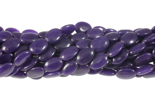 13x18mm Amethyst Puff Oval Beads 15.5" synthetic [s7d11-13a]