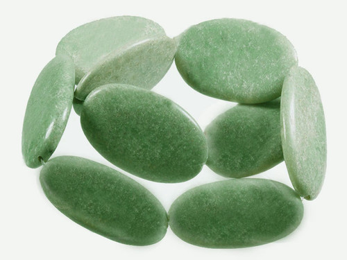 30x40mm China Jade Oval Beads 15.5" natural [wa181]