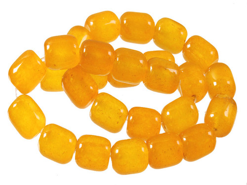 12x15mm Yellow Chalcedony Drum Beads 15.5" natural [wa252]