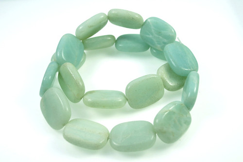 15x20mm Amazonite Pillow Beads 15.5" natural [w143]