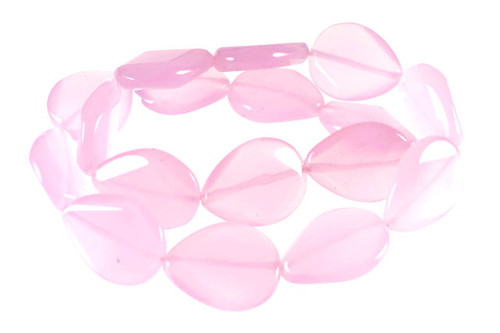 20x25mm Pink Quartz Faceted Pear Beads 15.5" dyed [w503]