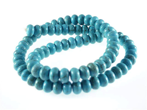 10mm Blue Magnesite Rondelle Beads 15.5" [t373b]