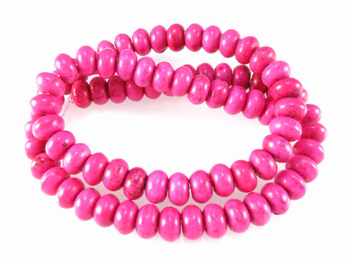 10mm Pink Magnesite Rondelle Beads 15.5" [t373f]