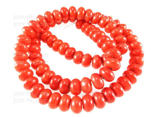 10mm Orange Magnesite Rondelle Beads 15.5" [t373h]