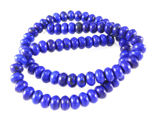 10mm Lapis Magnesite Rondelle Beads 15.5" [t373l]