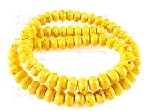 10mm Yellow Magnesite Rondelle Beads 15.5" [t373y]