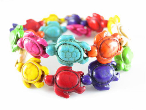 15x18mm Mix Magnesite Turtle Beads 15.5" [t396x]