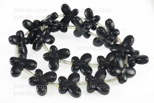 15x20mm Black Magnesite Butterfly Beads 15.5" [t429k]