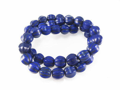 10mm Lapis Magnesite Round Rope Beads 15.5" [t511l]