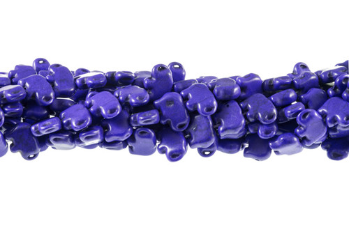 10x15mm Lapis Turquoise Elephant Beads 15.5" stabilized [t552l]