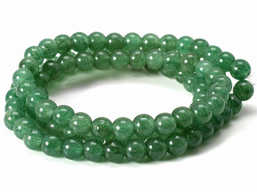 6mm Green Aventurine Round Beads 15.5" natural [6b15]