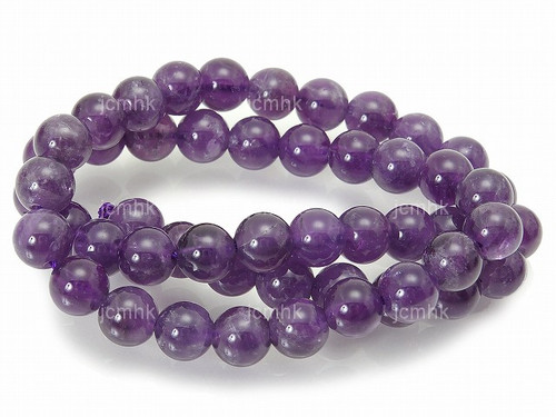 6mm Brazil Amethyst Round Beads 15.5" natural [6m1]