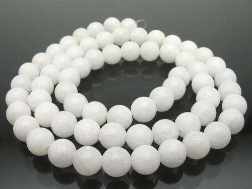 6mm Snow Jade Round Beads 15.5" natural [6b40]