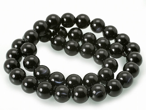 6mm Black Agate Round Beads 15.5" natural [6f16]